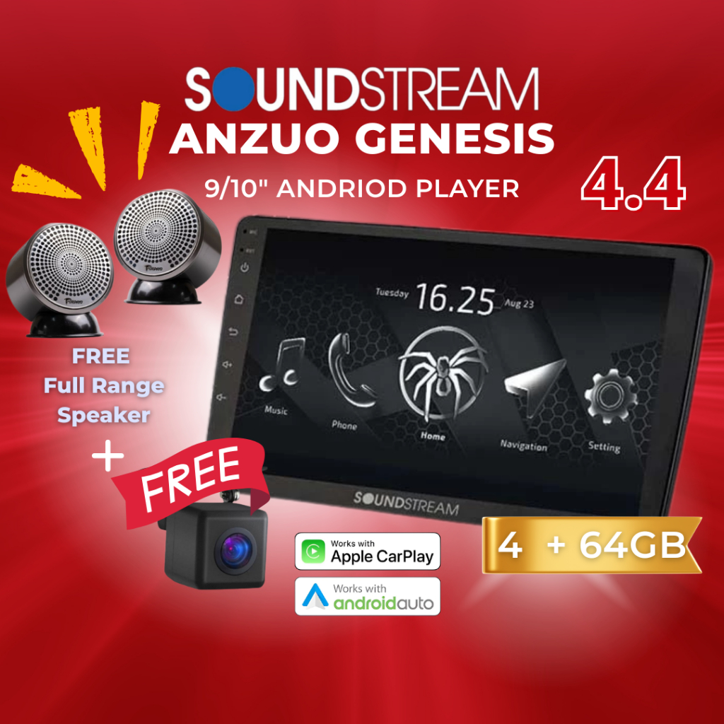 Soundstream Anzuo Genesis Android Player 4GB+64GB CarPlay AirPlay ...