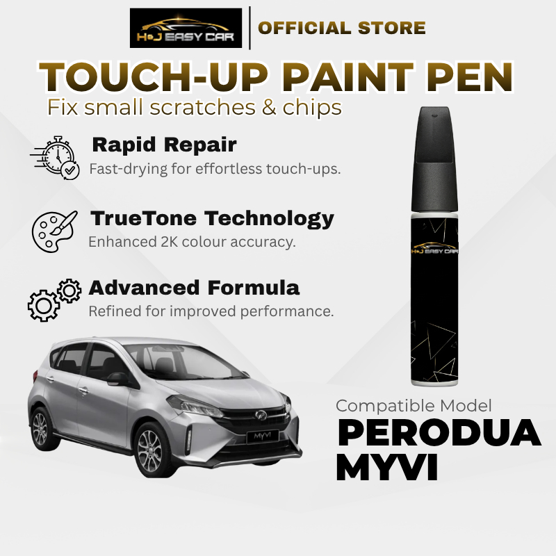 (PEN) PERODUA MYVI Automotive Original COLOR CODE Touch Up Paint Pen ...
