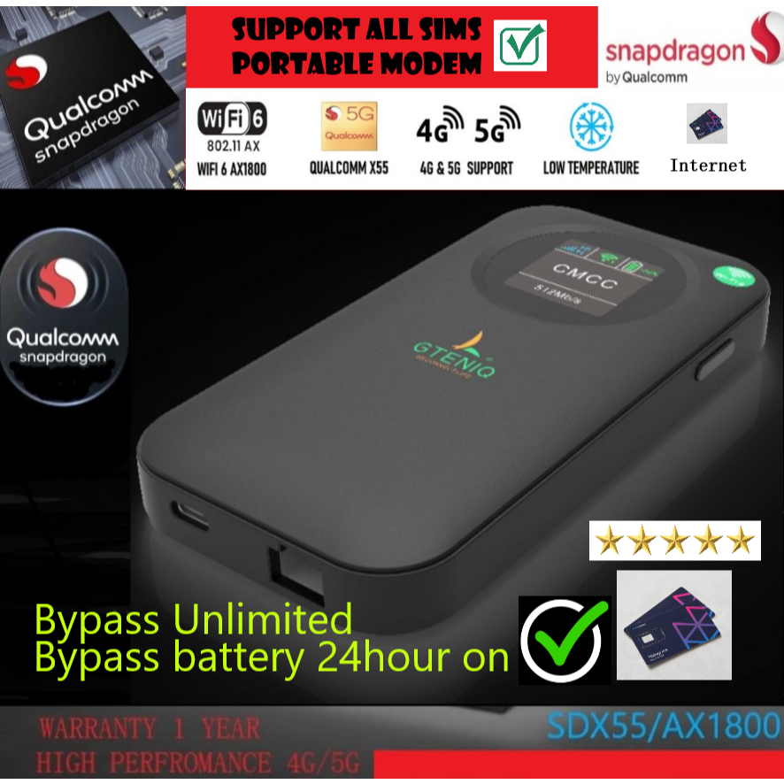 GteniQ iQ03X55 support all sims 4G/5G NSA/SA mifis/home router 4G/5G ...