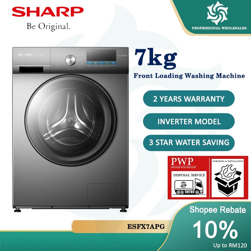 SHARP 7kg/ 8kg/ 9kg/ 10kg Inverter Intelligent Inverter Front Load ...