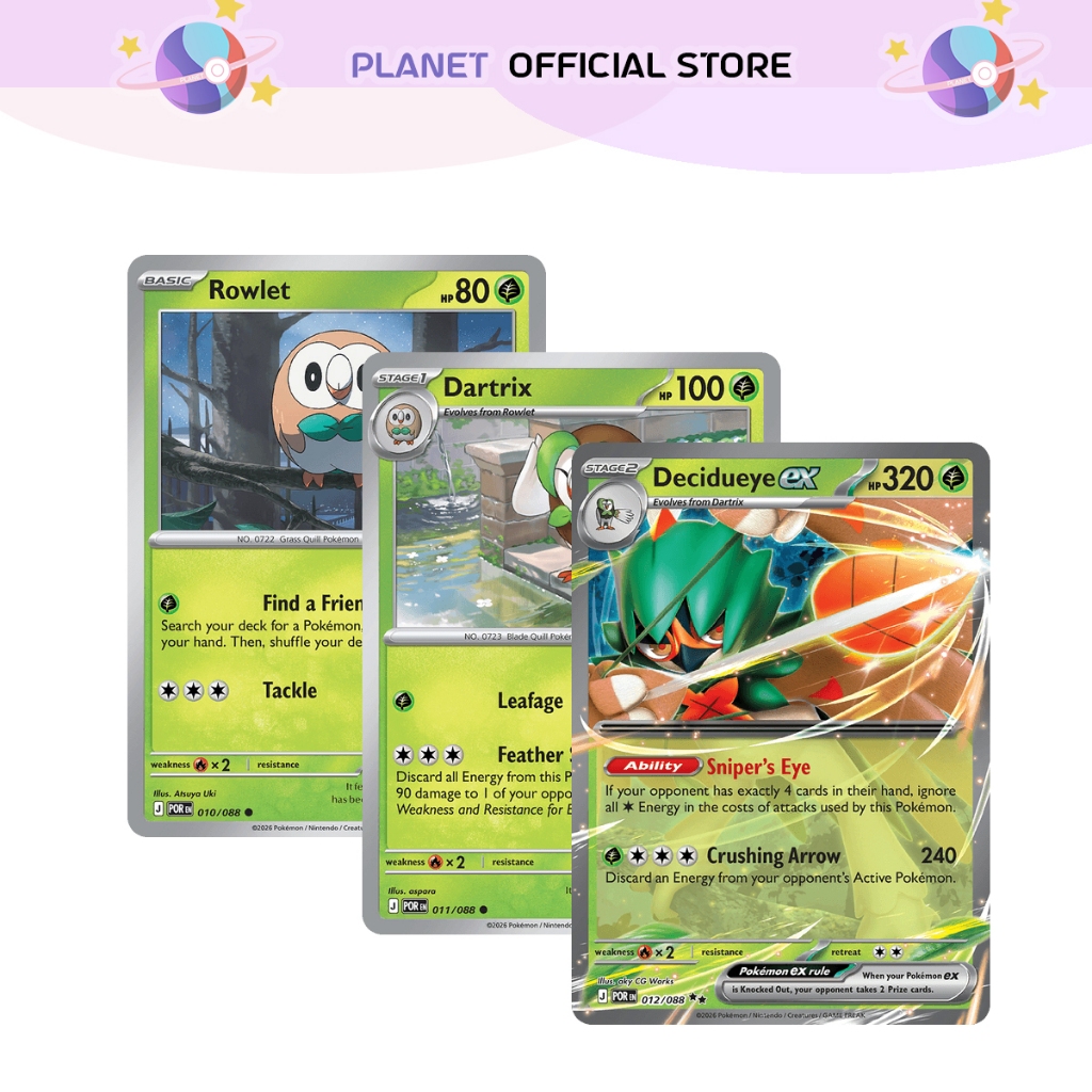 Decidueye EX Dartrix Rowlet [Perfect Order] | Shopee Malaysia