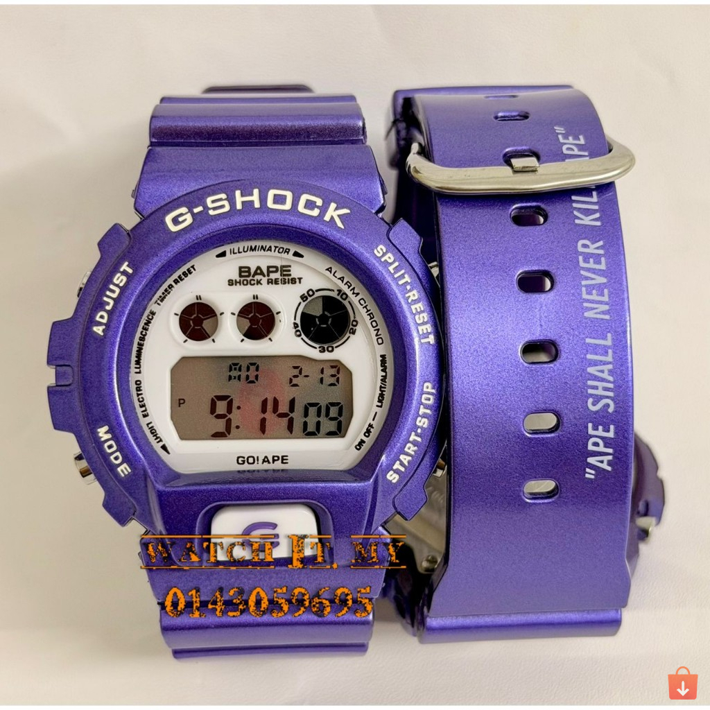 HOT SELLING* G SHOCK BAPE PURPLE DW6900 Jam Tangan CRAZY COLOR