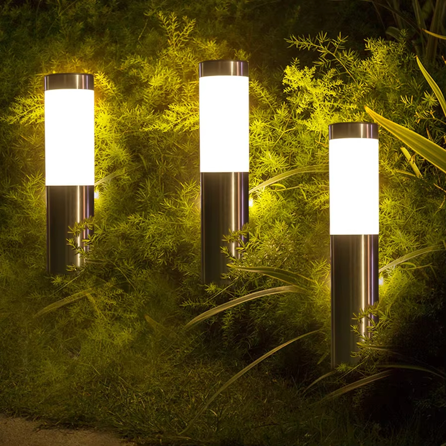 LOWESTPRICE Led Solar Stainless Steel Garden Lighting Solar Lawn ...