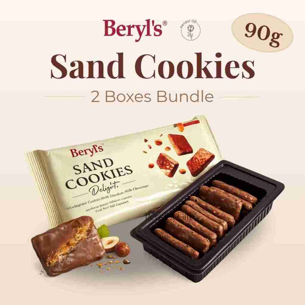 Beryl's Sand Cookies Delights 90g - Wholegrain Cookies With Gianduja ...