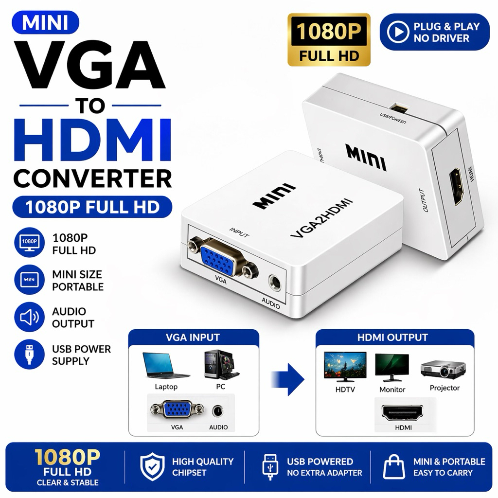 Buy vga to hdmi converter Online With Best Price, Jul 2026 | Shopee ...