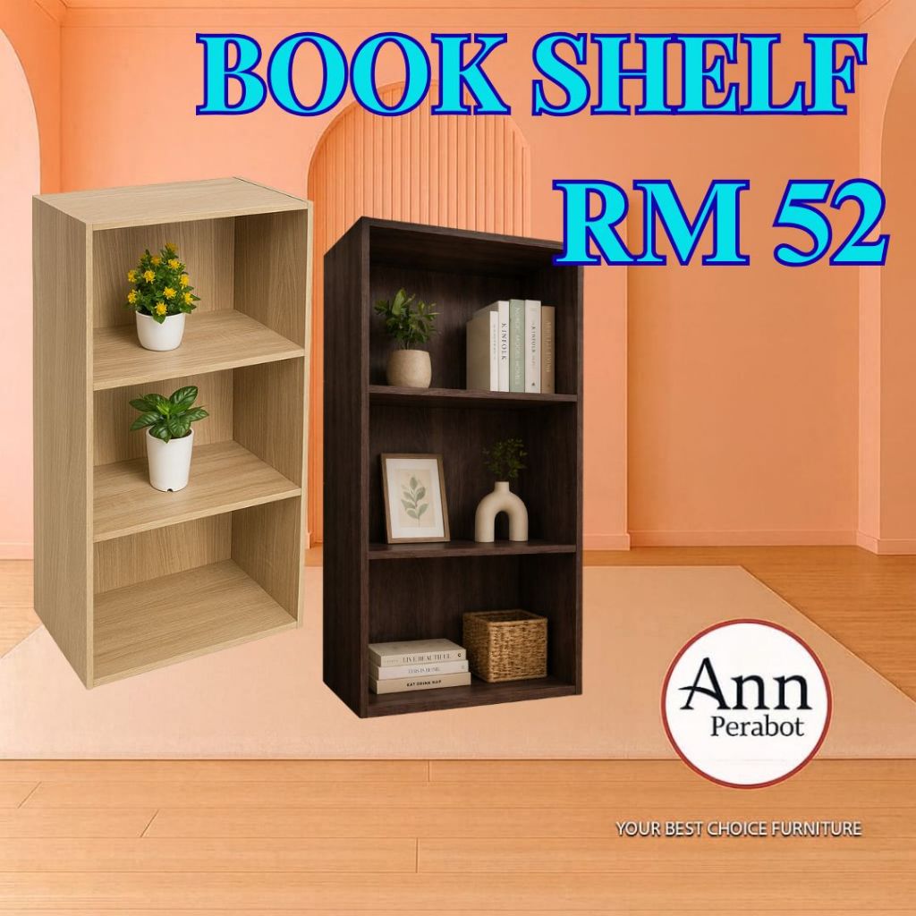 (PERABOT ANN) RAK BUKU / RAK SERBAGUNA / 3 TIER COLOUR BOX / BOOKSHELF ...
