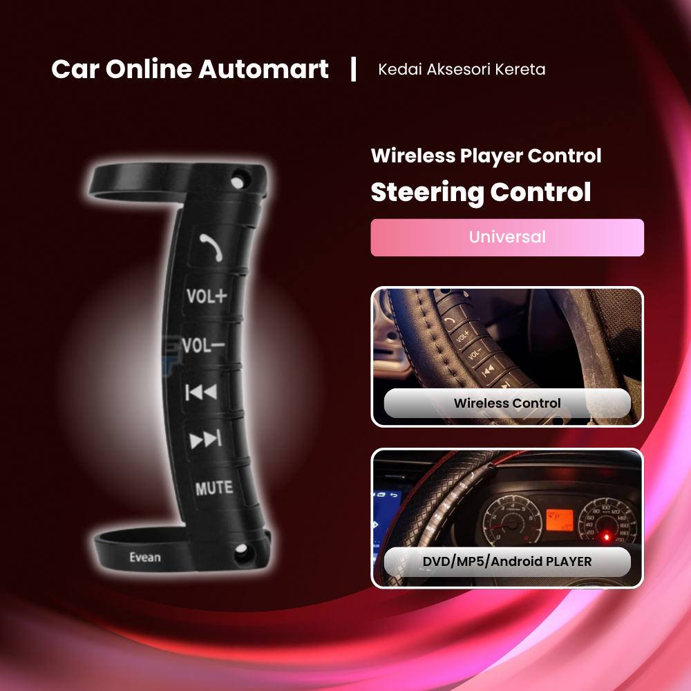 Car Steering Wheel Remote Controls 2 DIN Car Android MP5 DVD Player ...