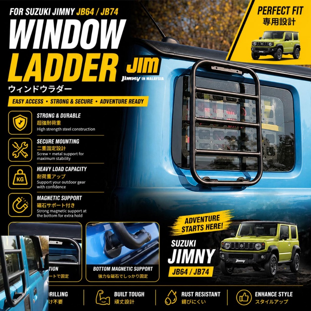 Ladder Aluminum Step Roof Ladders Rear Side Step Window Ladder for ...