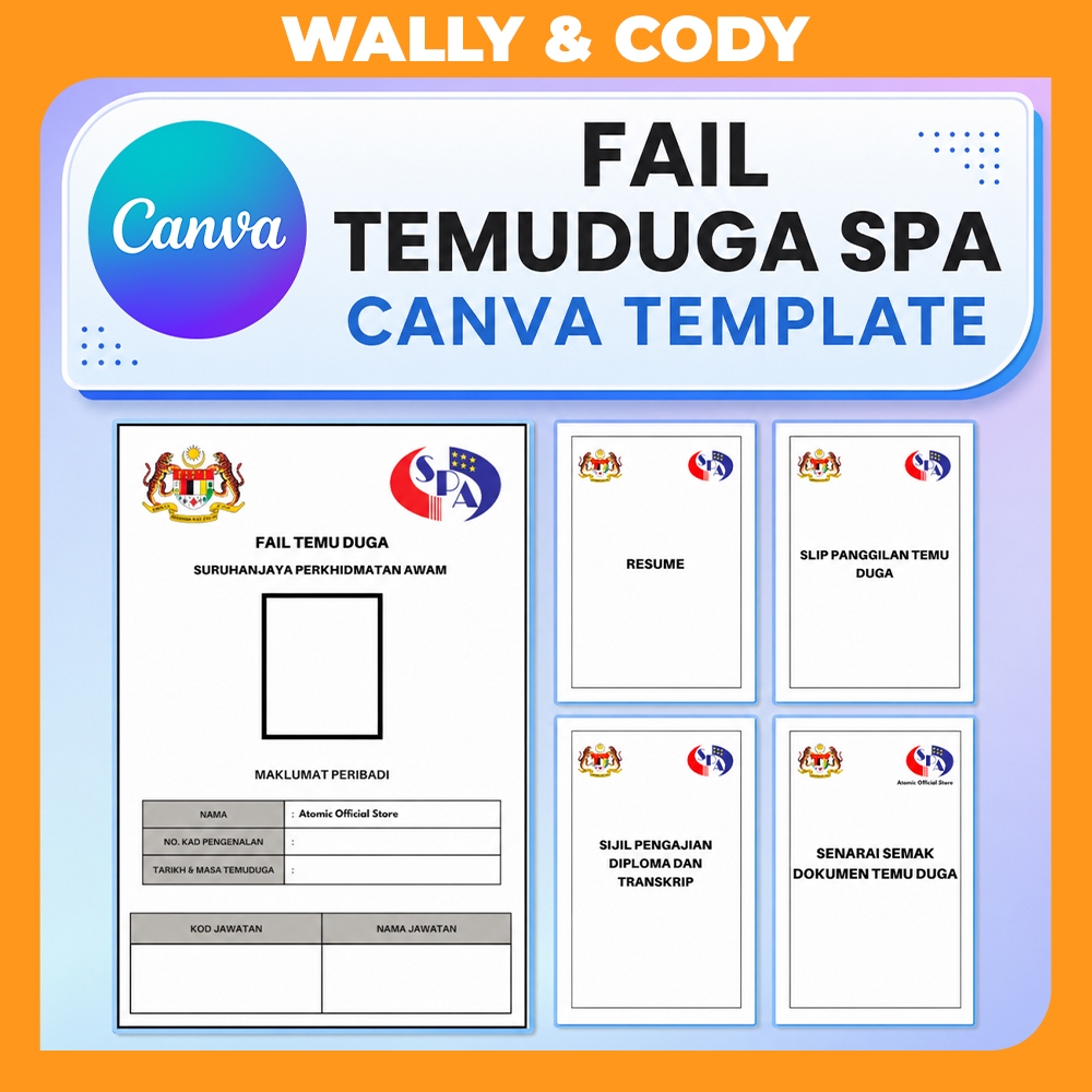 [𝐈𝐍𝐒𝐓𝐀𝐍𝐓] Canva Templates - Fail Temuduga SPA Kerja Kerajaan for ...