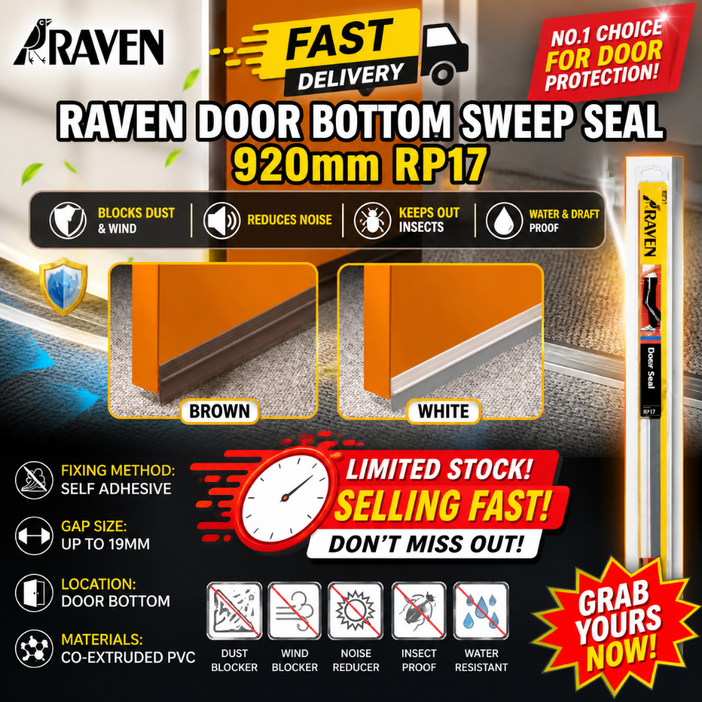 RAVEN RP17 DIY Door Bottom Sweep Seal / Door Seal | Shopee Malaysia
