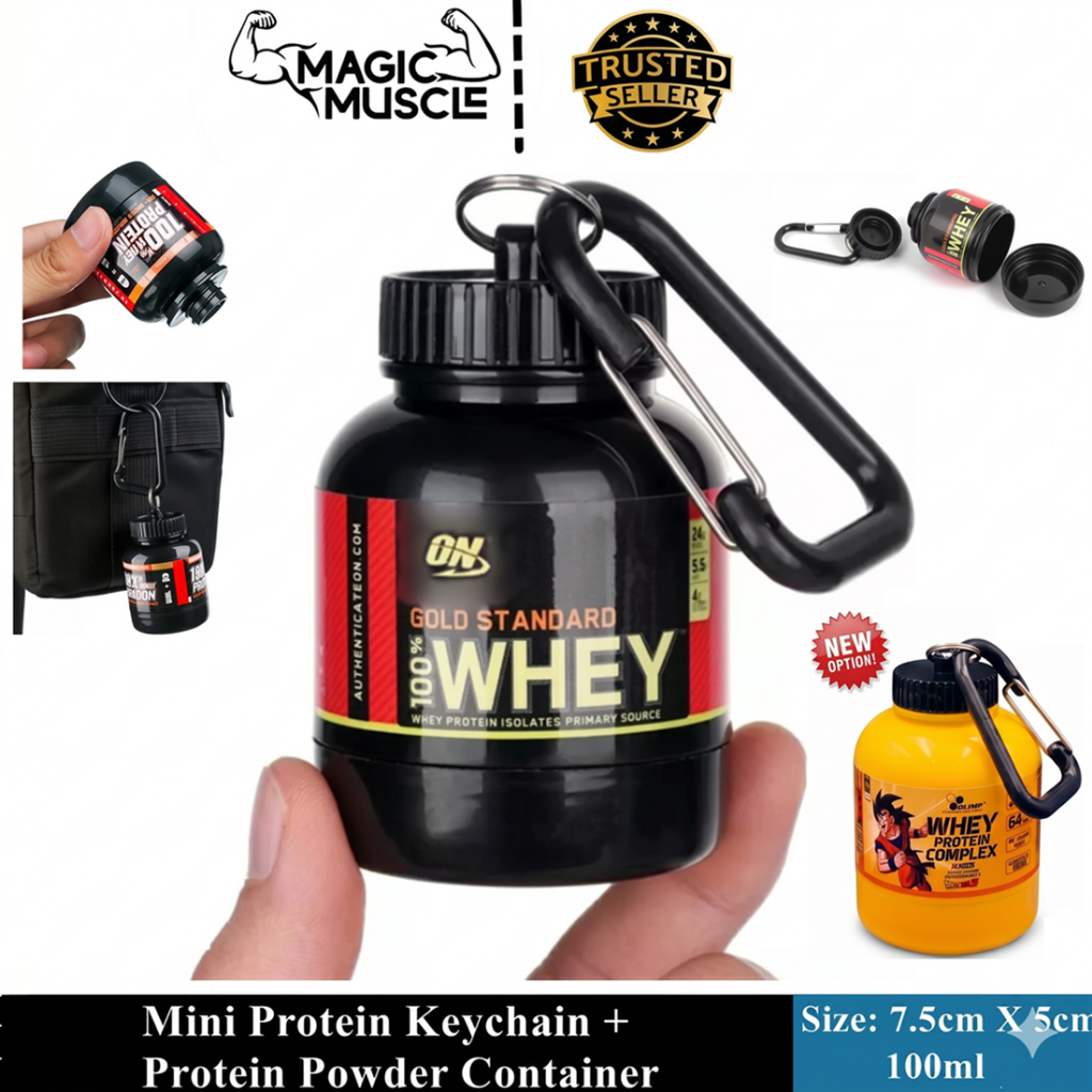 Gym Mini Protein Bottle Keychain - Protein & Supplement Powder ...