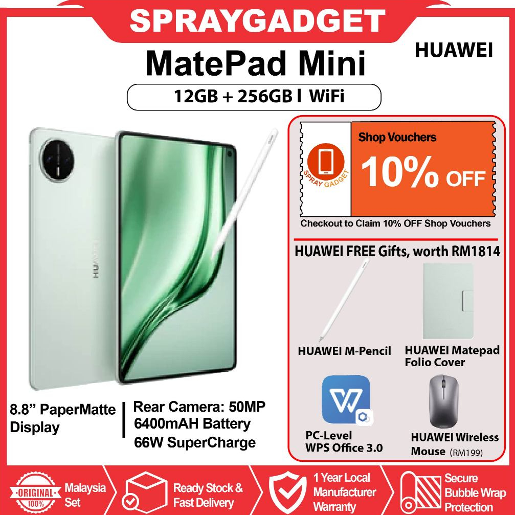 NEW] HUAWEI MatePad Mini Tablet (12GB + 256GB)Ultra-light, Ultra