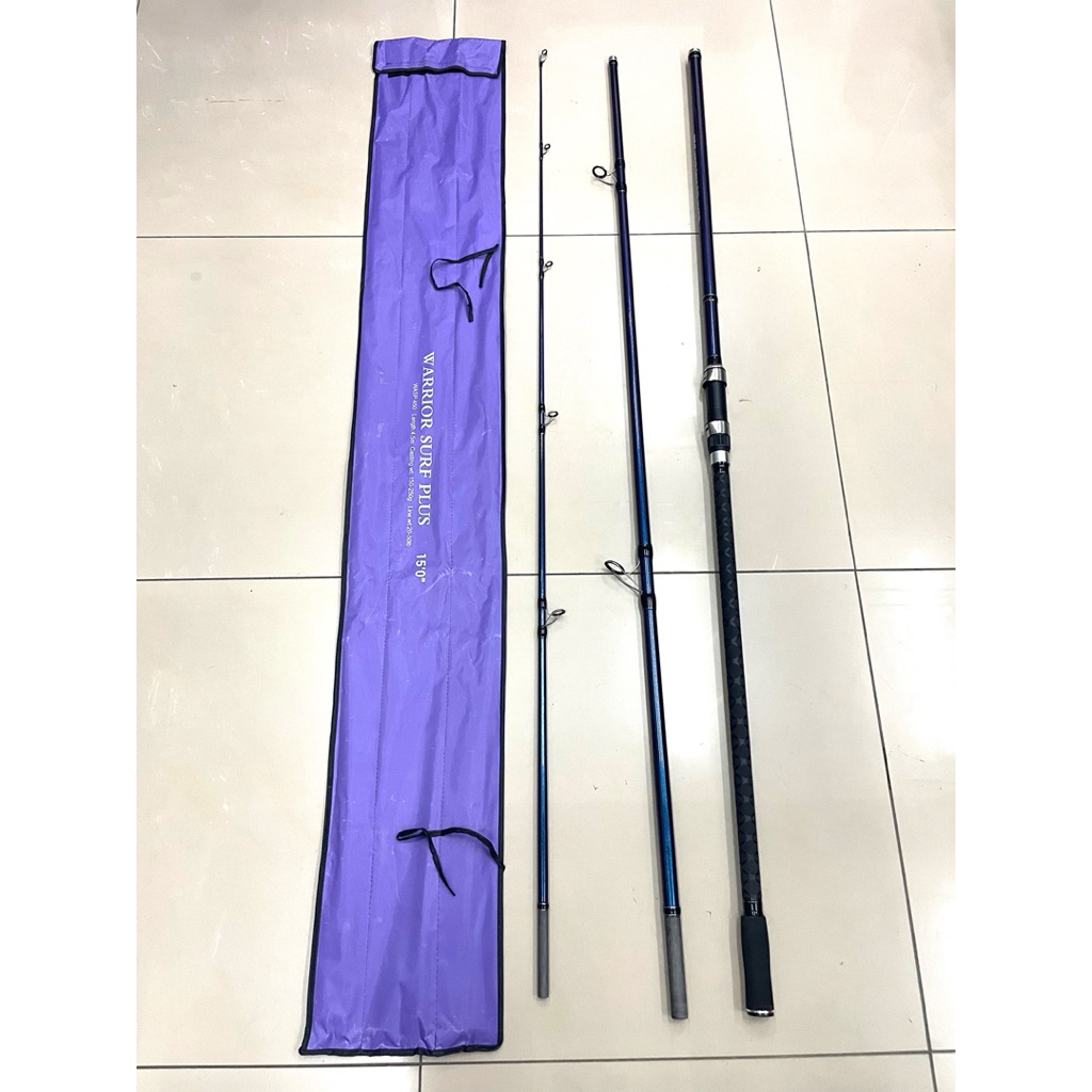 new 2026 WARRIOR SURF PLUS 15kaki 20-50lb surf pantai rod halus ...