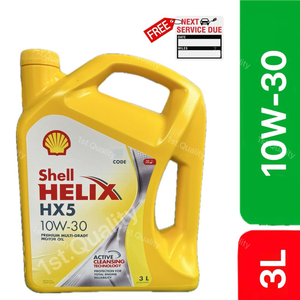 Shell Helix HX5 SN/CF 10W30 Premium Mineral Engine Oil (3L) Myvi Viva ...