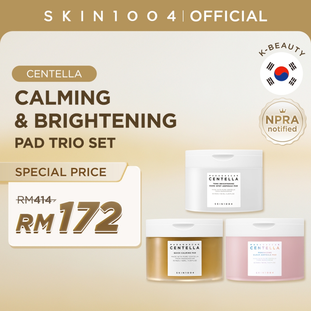 SKIN1004 Calming & Brightening Pad Trio Set (Quick Calming Pad + Clear ...