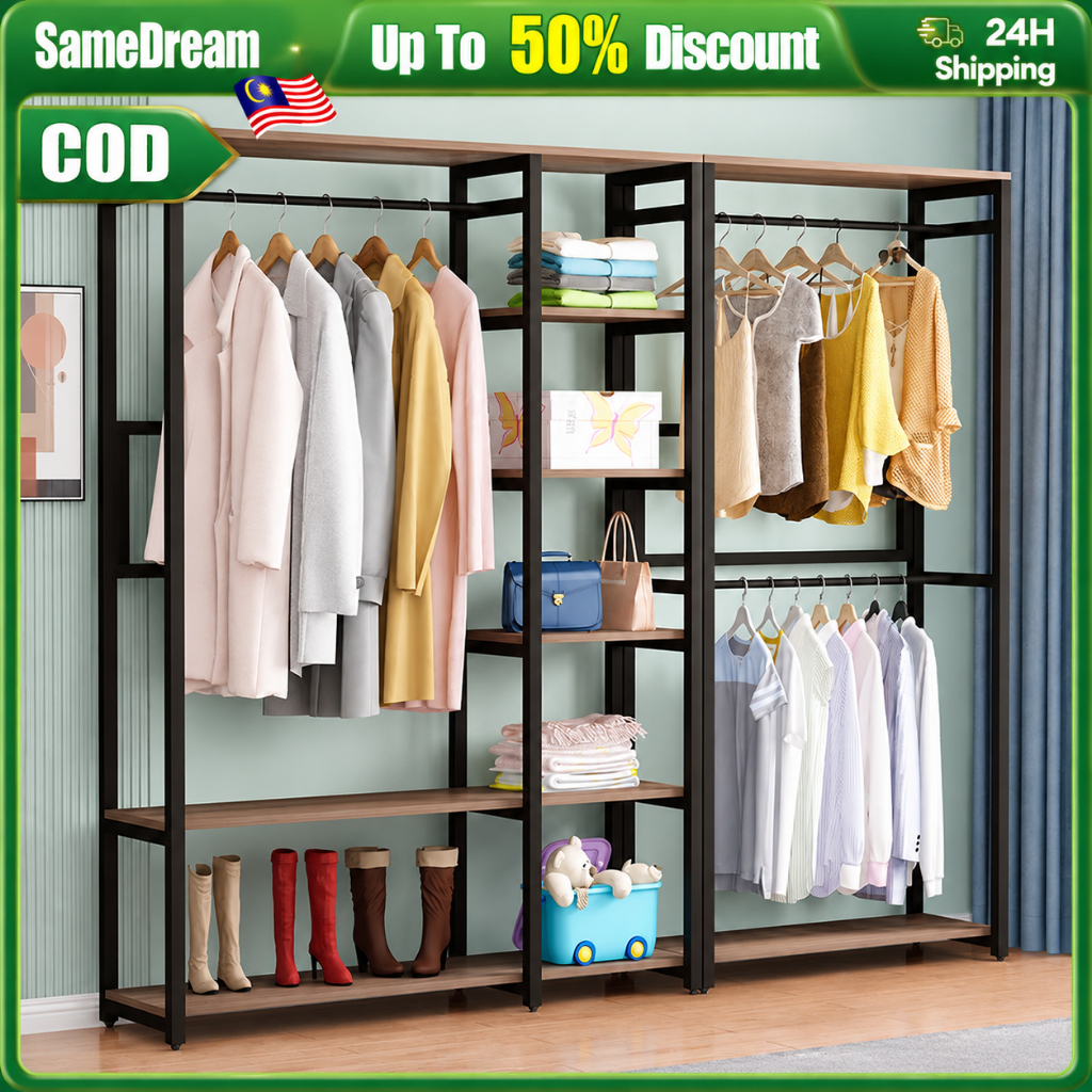 Almari Rak Baju Cloth Cabinet Wardrobe Multipurpose Wardrobe Bedroom ...
