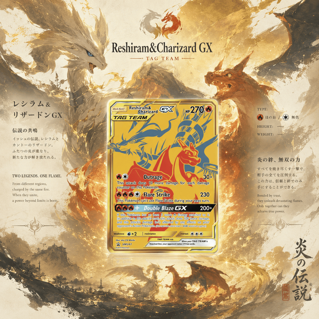 Reshiram & Charizard GX SM247 Promo – SM Black Star Promos