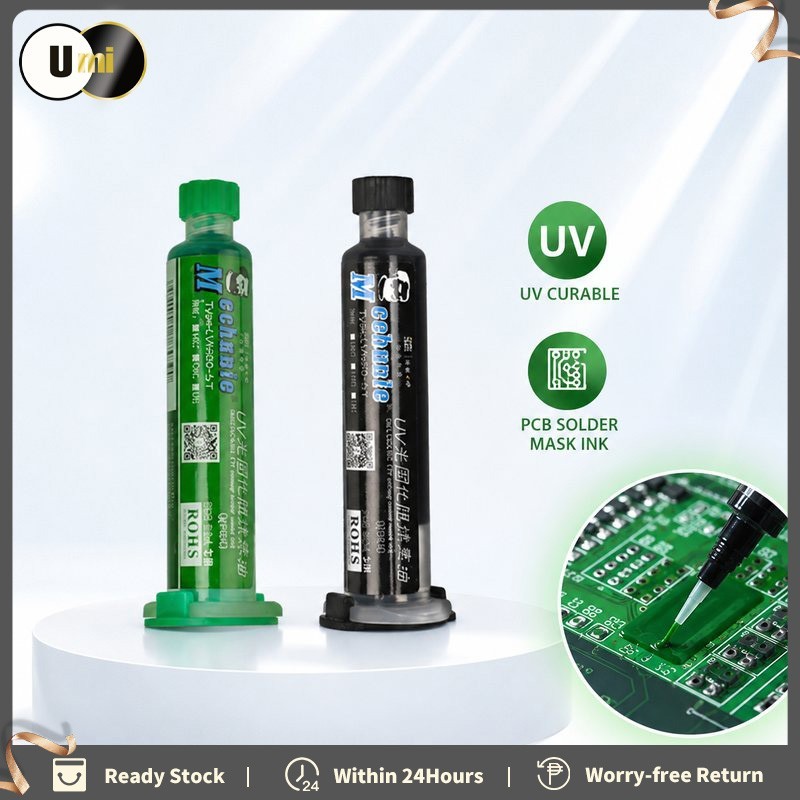 30CC Green Oil UV Solder Mask PCB Circuit Board Paint Solder Paste Flux ...