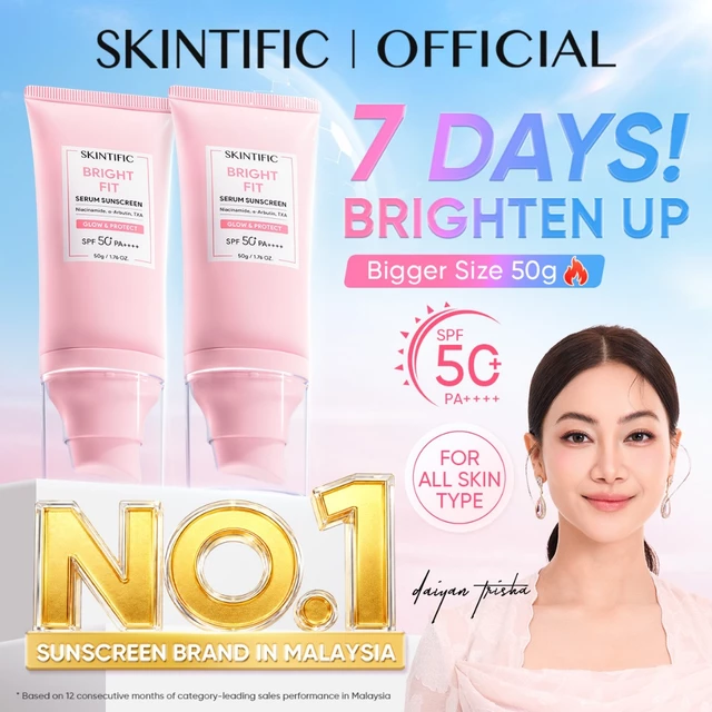 SKINTIFIC Bright Fit Serum Sunscreen SPF50 PA++++ 50g