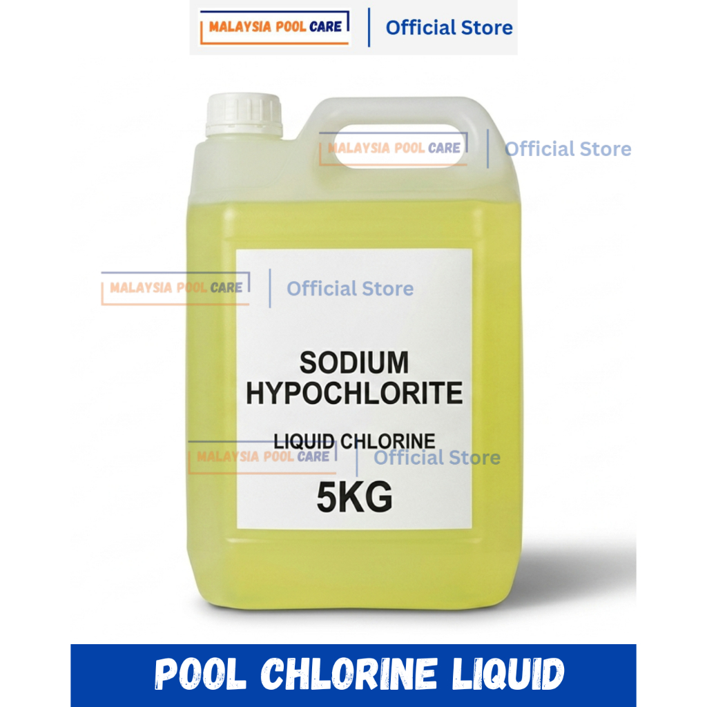 KLORIN CHLORINE Sodium Hypochlorite 10%-12% - 5KG & 25KG/PAIL MY-CHLOR ...
