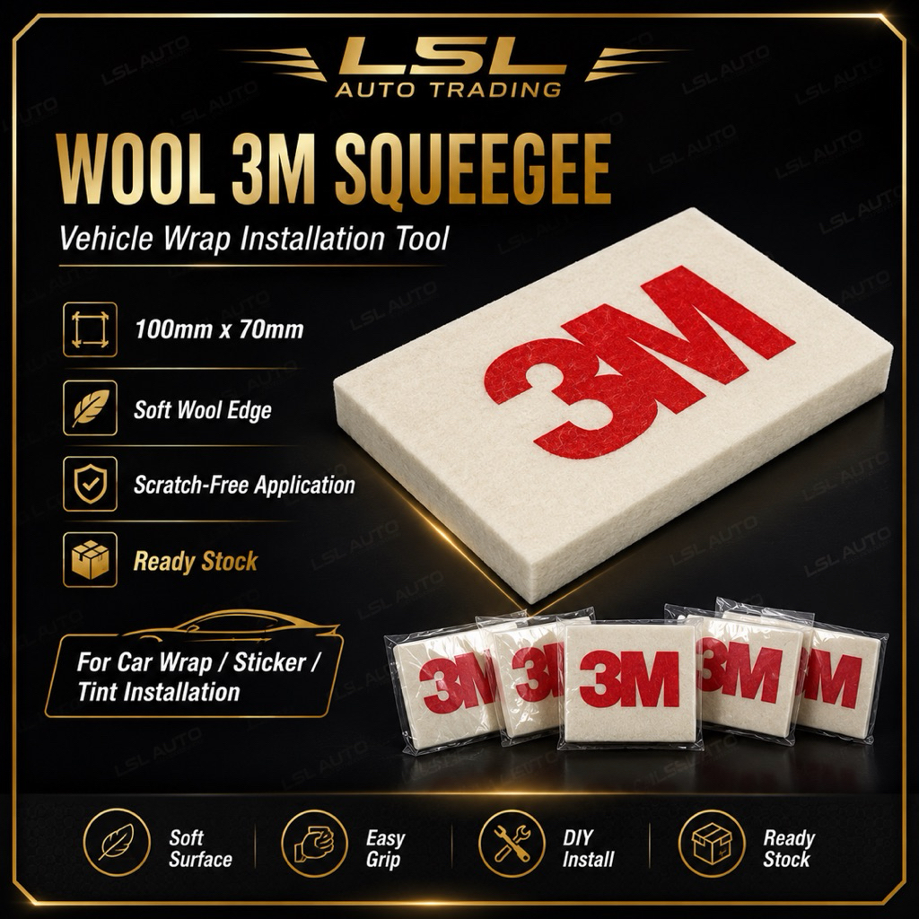 Wool 3M Squeegee (Ready Stock) 100mm X 70mm Vehicle Wrap Installation ...