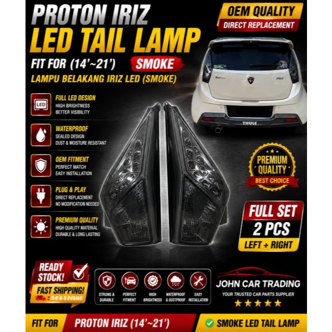 Proton Iriz LED Smoke Tail Lamp 2014-2021 Lampu Belakang Iriz Smoke LED ...