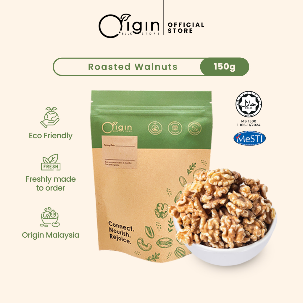 Origin Bulk Store Roasted Nuts - Roasted Walnuts (Unsalted) (USA ...