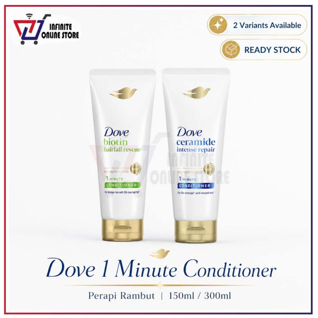 Dove 1 Minute Hair Conditioner 150ml / 300ml | Perapi Rambut | Biotin ...