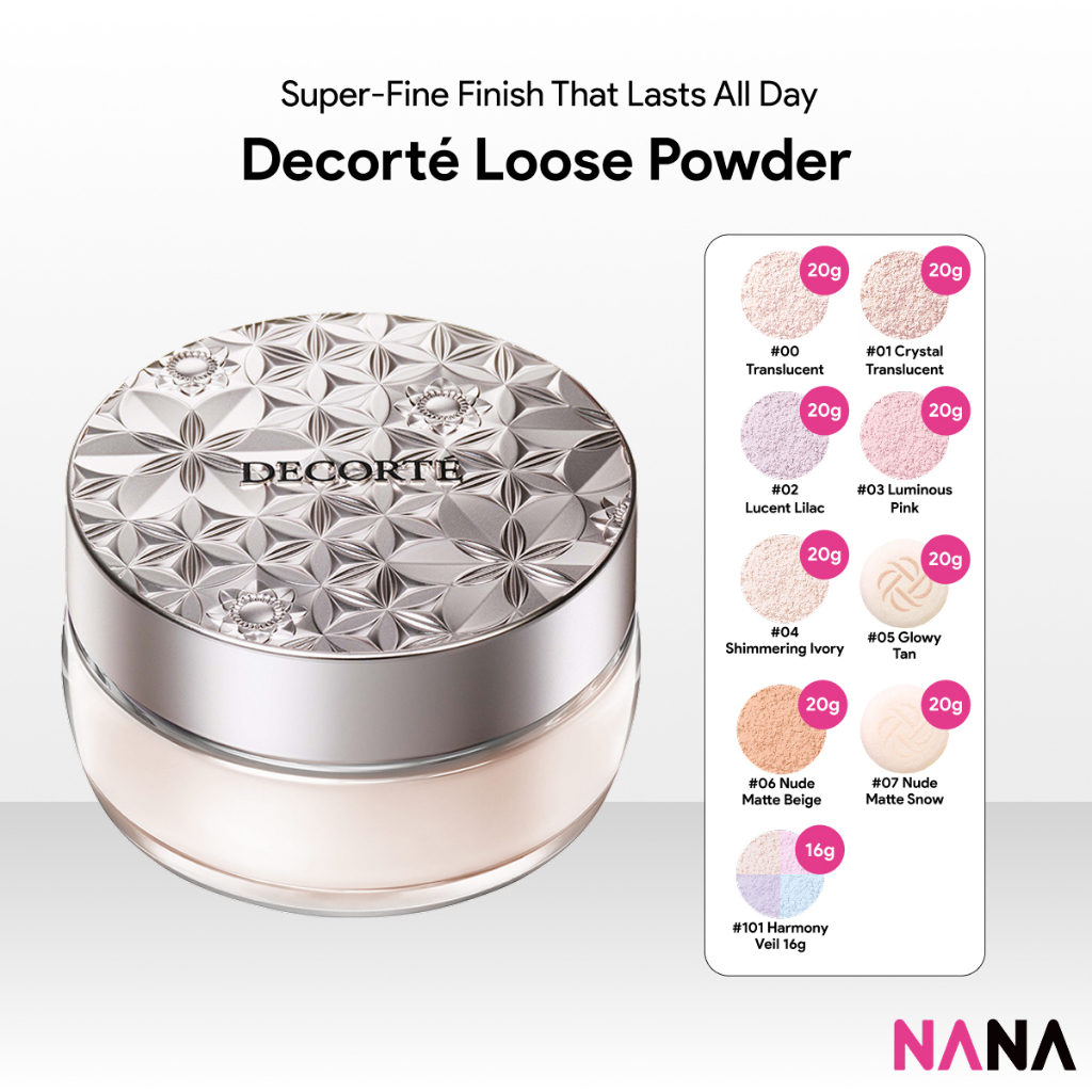 DECORTÉ Loose Powder [#00 Translucent 20g, #01 Crystal Translucent