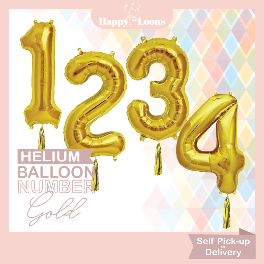 [BB-11] HELIUM BALLOON NUMBER | FLOATÉ by HappyLoons | BIRTHDAY ...