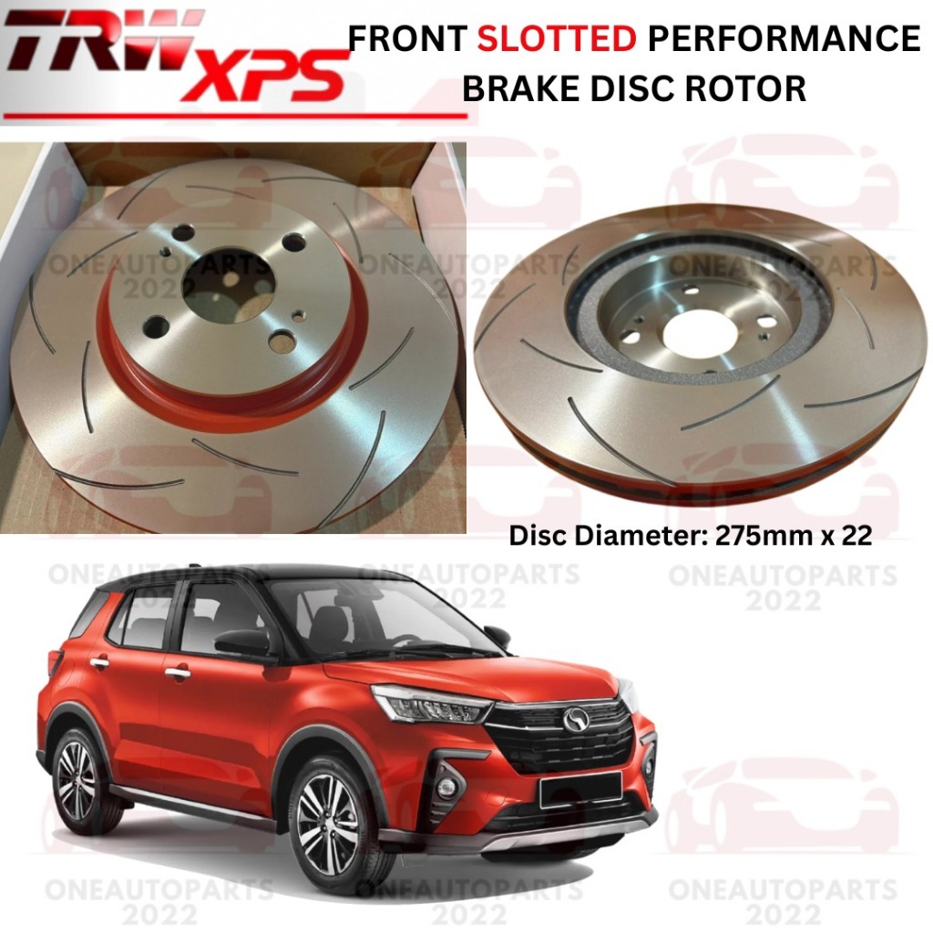 TRW XPS FRONT SLOTTED PERFROMANCE BRAKE DISC ROTOR PERODUA ATIVA 1.0 ...