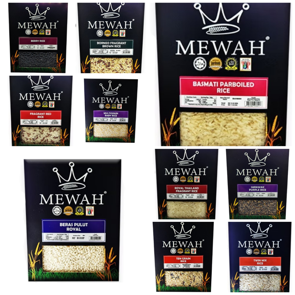 MEWAH Assorted Premium Rice 1KG - Pulut Susu / Mix Fragrant Red/ Royal ...