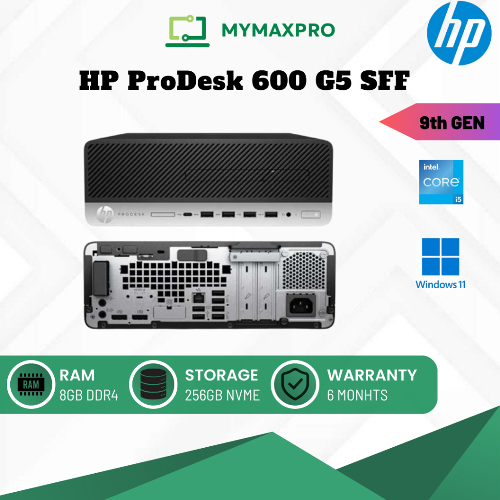 PC i5 HP ProDesk 600 G5 SFF Intel Core i5 (9th Gen) / 16GB RAM