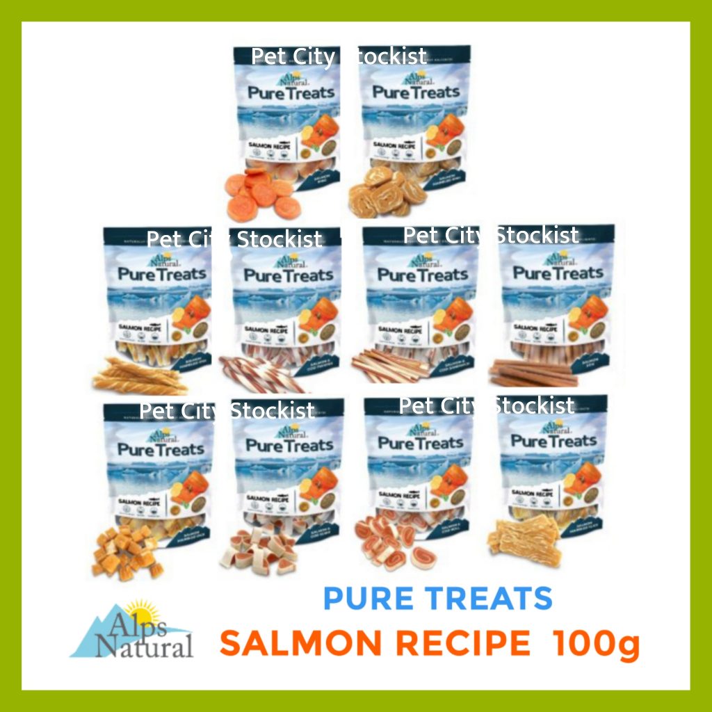 Alps Natural Pure Treats (Oceon Fish Salmon Cod Recipe 80/100/120g Dog ...