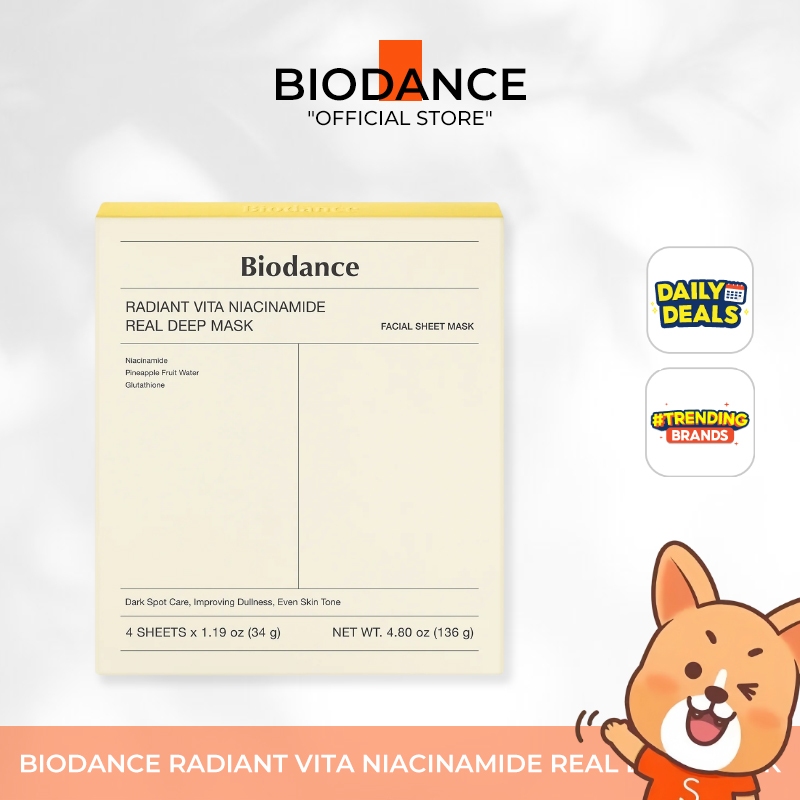 Biodance Radiant Vita Niacinamide Real Deep Mask, Biodance Official ...