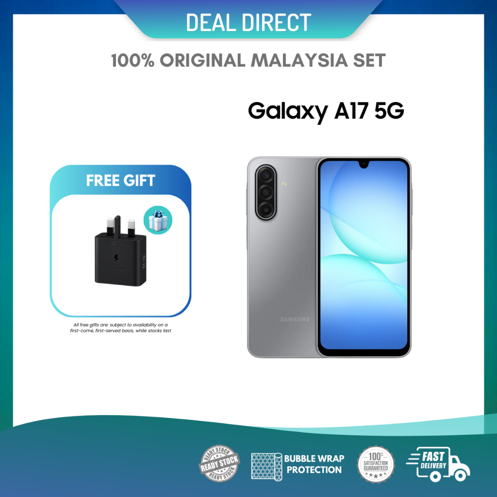 SAMSUNG Galaxy A17 5G (8GB RAM + 256GB ROM) Samsung Malaysia Warranty