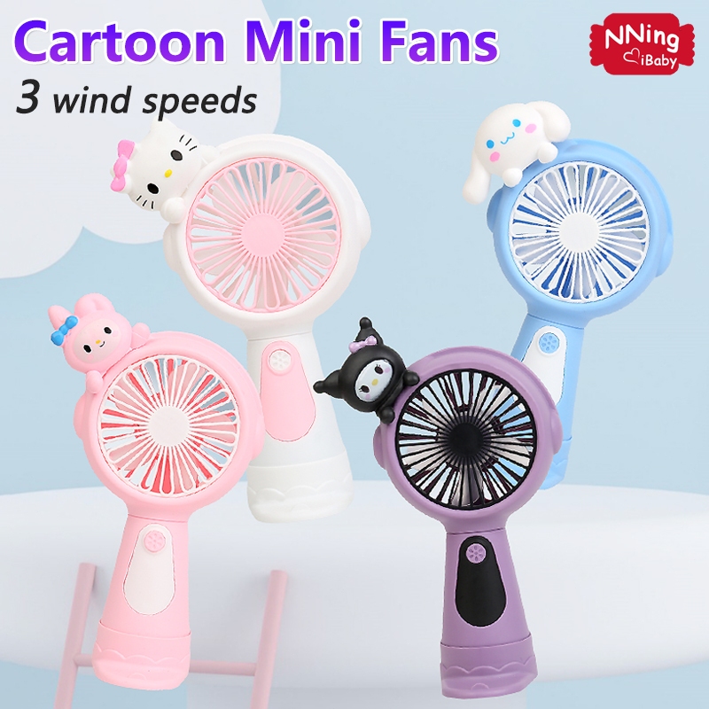 Cartoon Portable USB Mini Fan 3 wind speeds Strong Wind Students Child ...