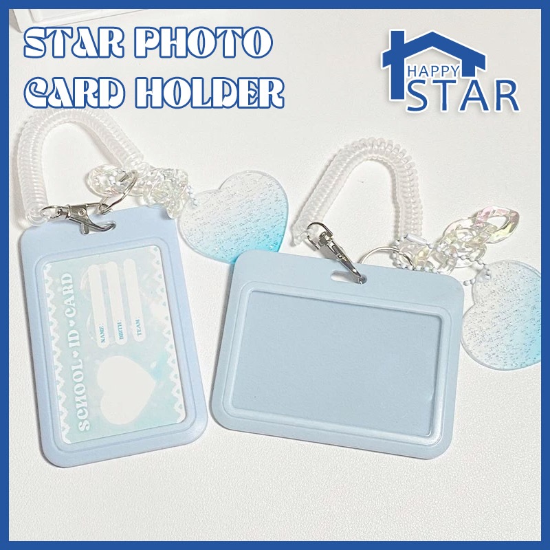Pink Acrylic Transparent Card Holder Idol Student Campus Card Meal Card ...