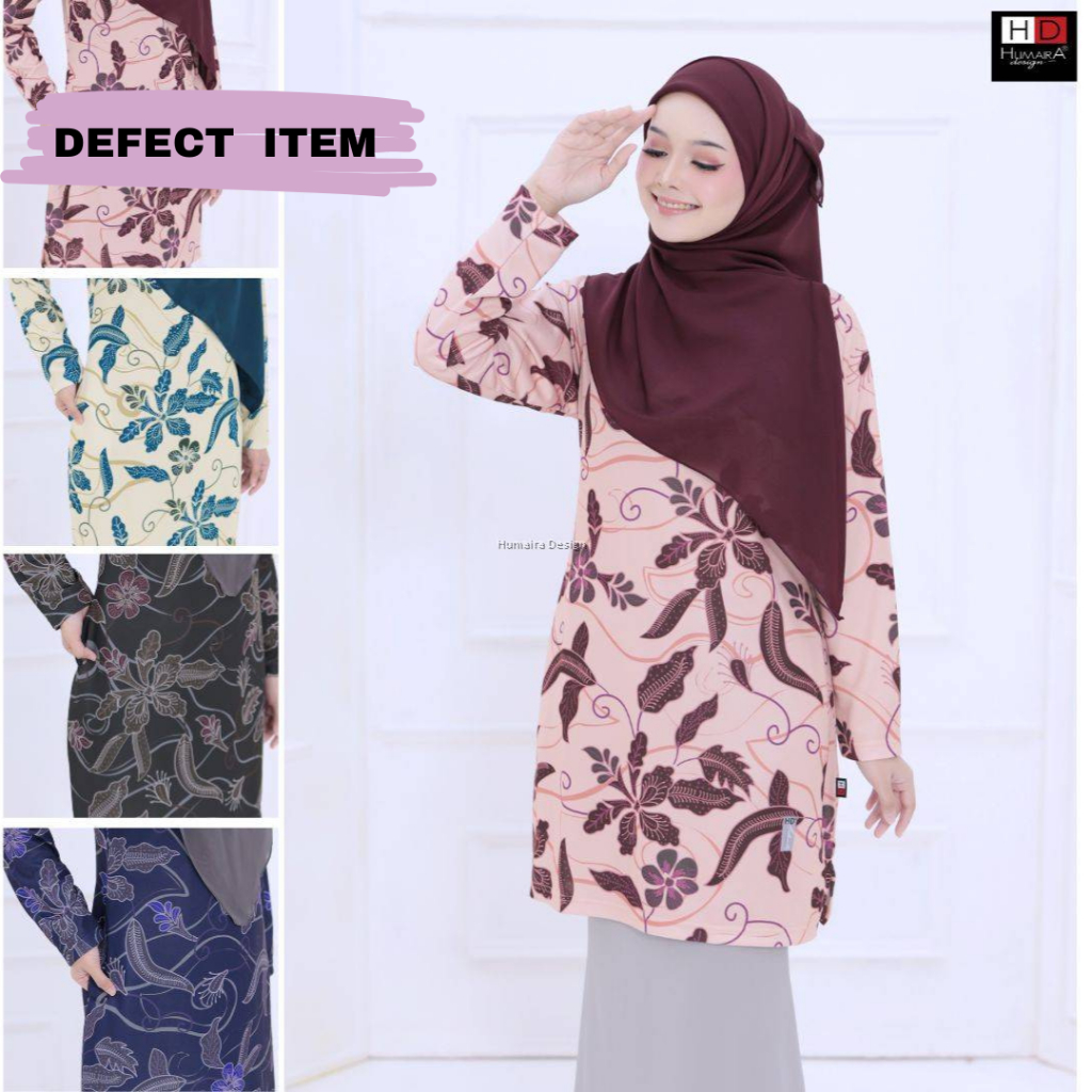 DEFECT ITEM : BATIK 05 - Tshirt Humaira Design Microfober Jersey (Size ...