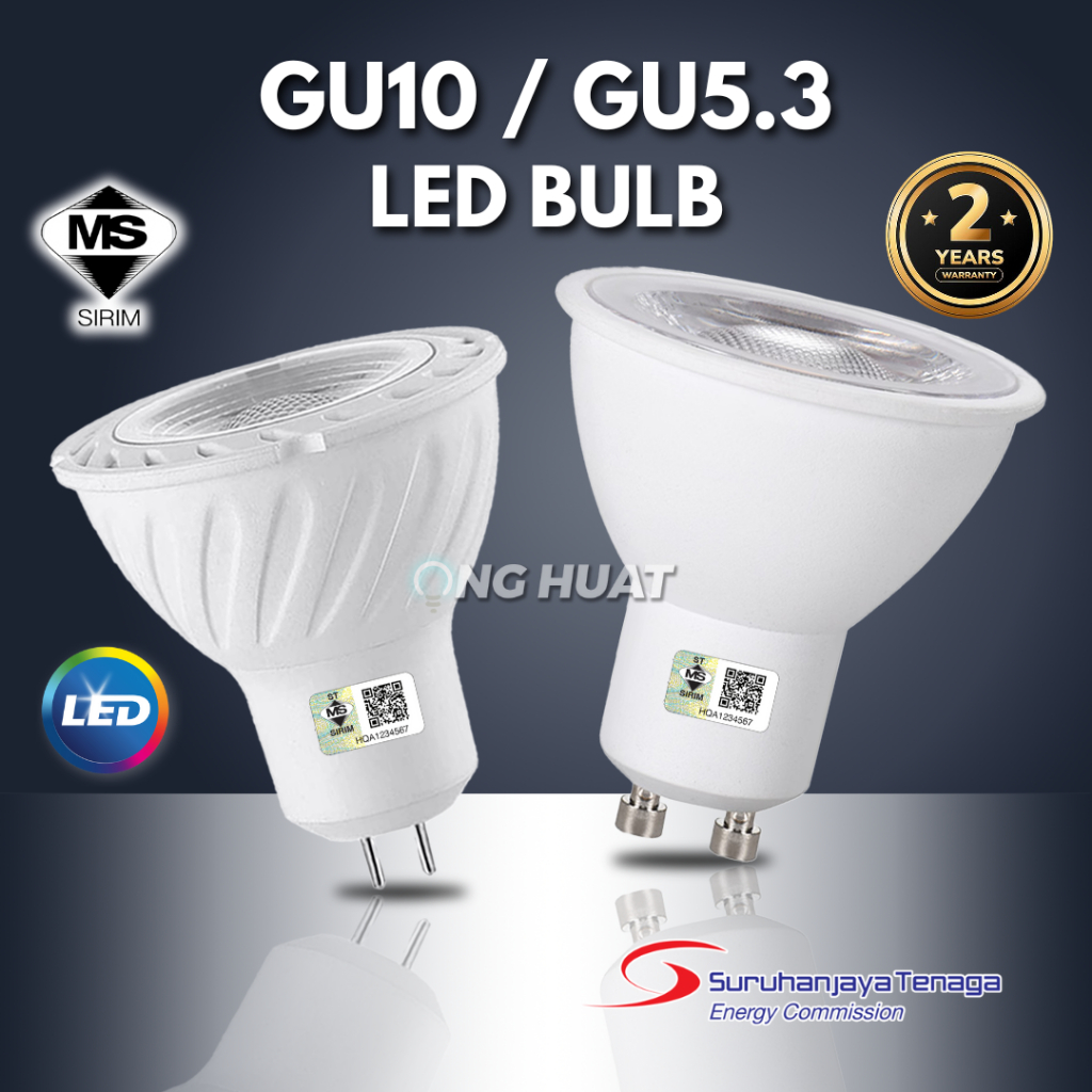 [SIRIM] LED GU10 GU5.3 (6W / 7W / 8W) High Quality Holder Light Bulb ...
