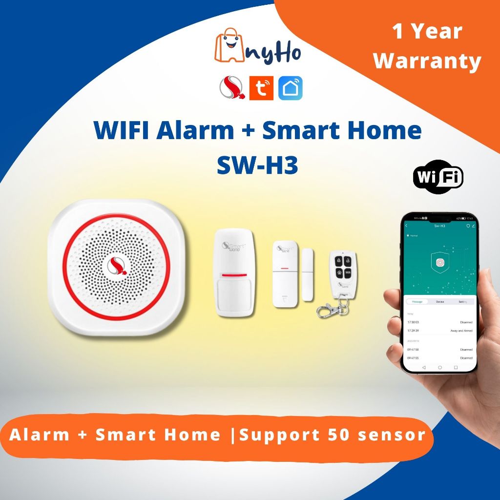 TUYA SMART WORLD WIFI ALARM Wireless Smart Home System Smart Siren APP ...