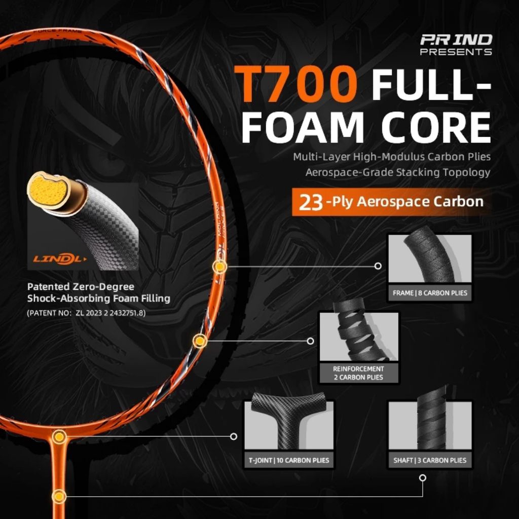 P.R IND MYS HARIMAU PRO MALAYSIA LIMITED BADMINTON RACKET (PURUI/PR ...