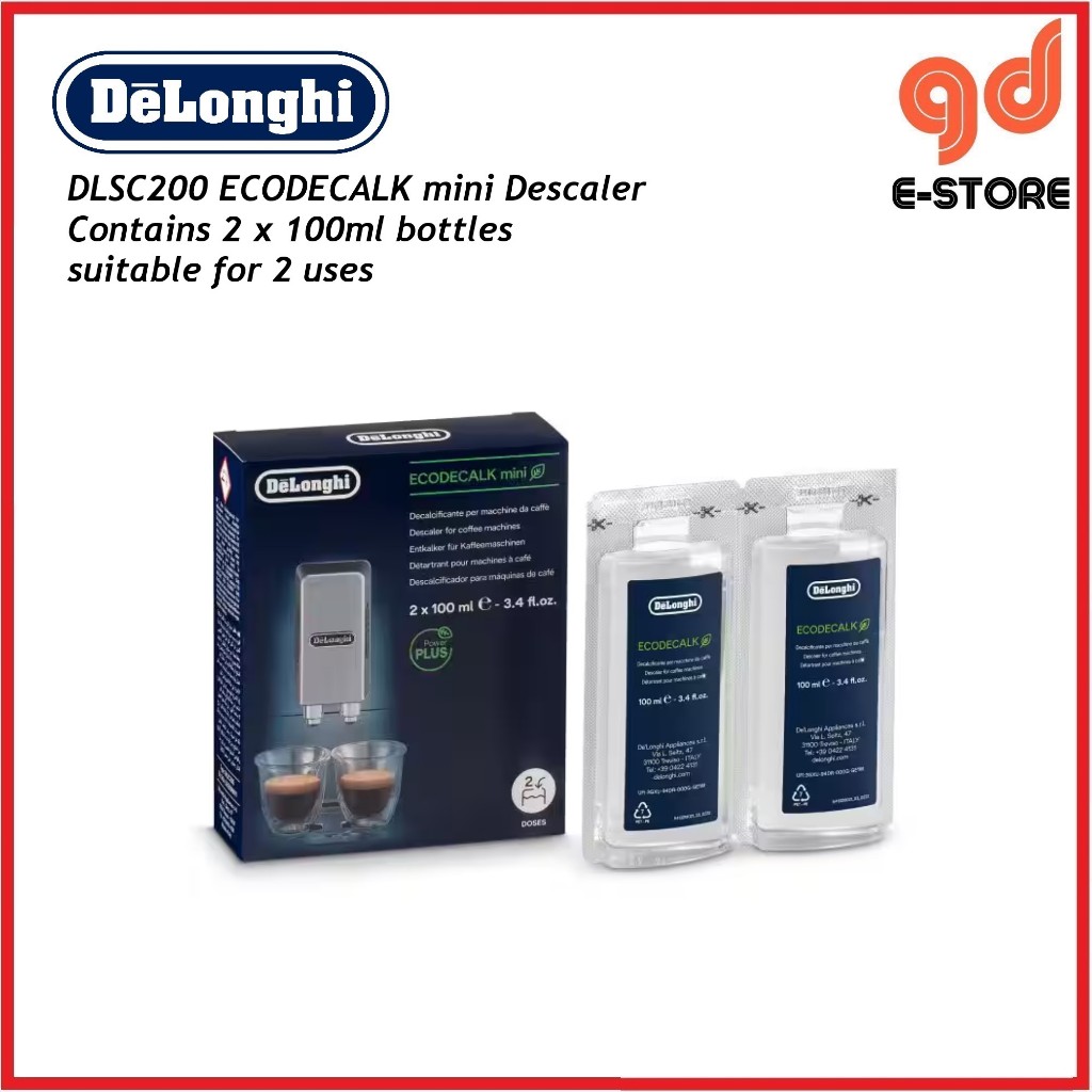 DeLonghi EcoDecalk DLSC200 Descaler 200ml Easy Cleaning Set Perfect ...