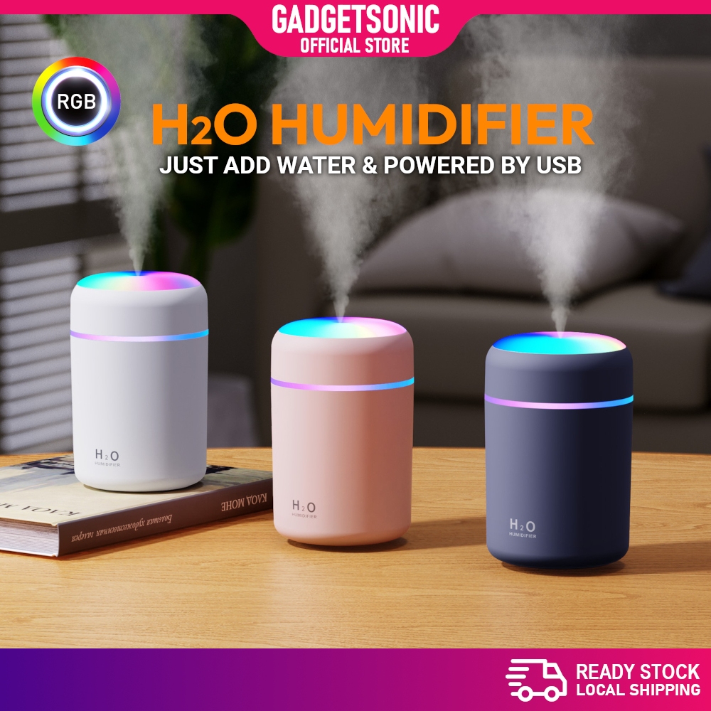 Mini Air Humidifier Ultrasonic Mist USB Aroma Diffuser Colour Light For ...
