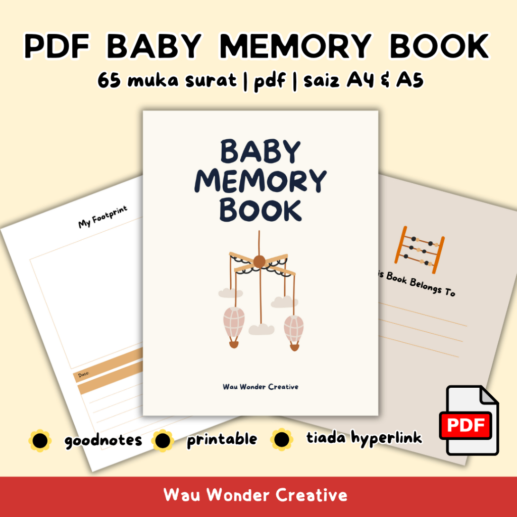 pdf Baby Memory Book Digital Product | Shopee Malaysia