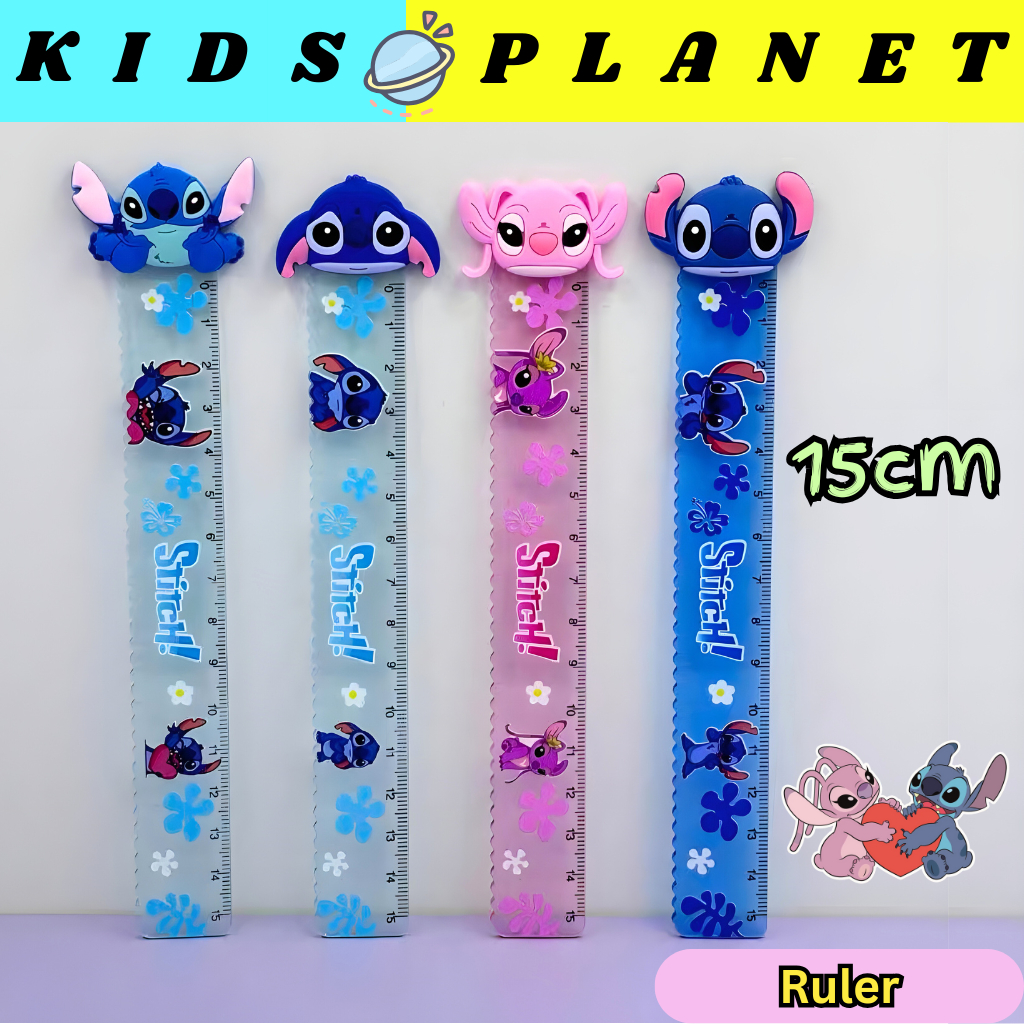 Ruler | Stitch pembaris murid kanak Stitch color transparent ruler 15 ...