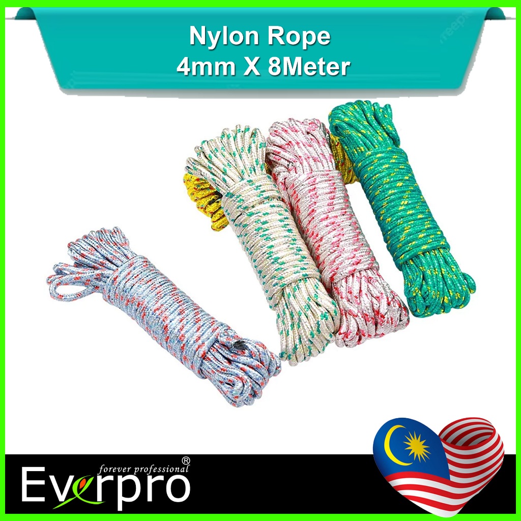 Laundry Rope 4mm X 8 Meter x 1 Roll Random Colour | Shopee Malaysia