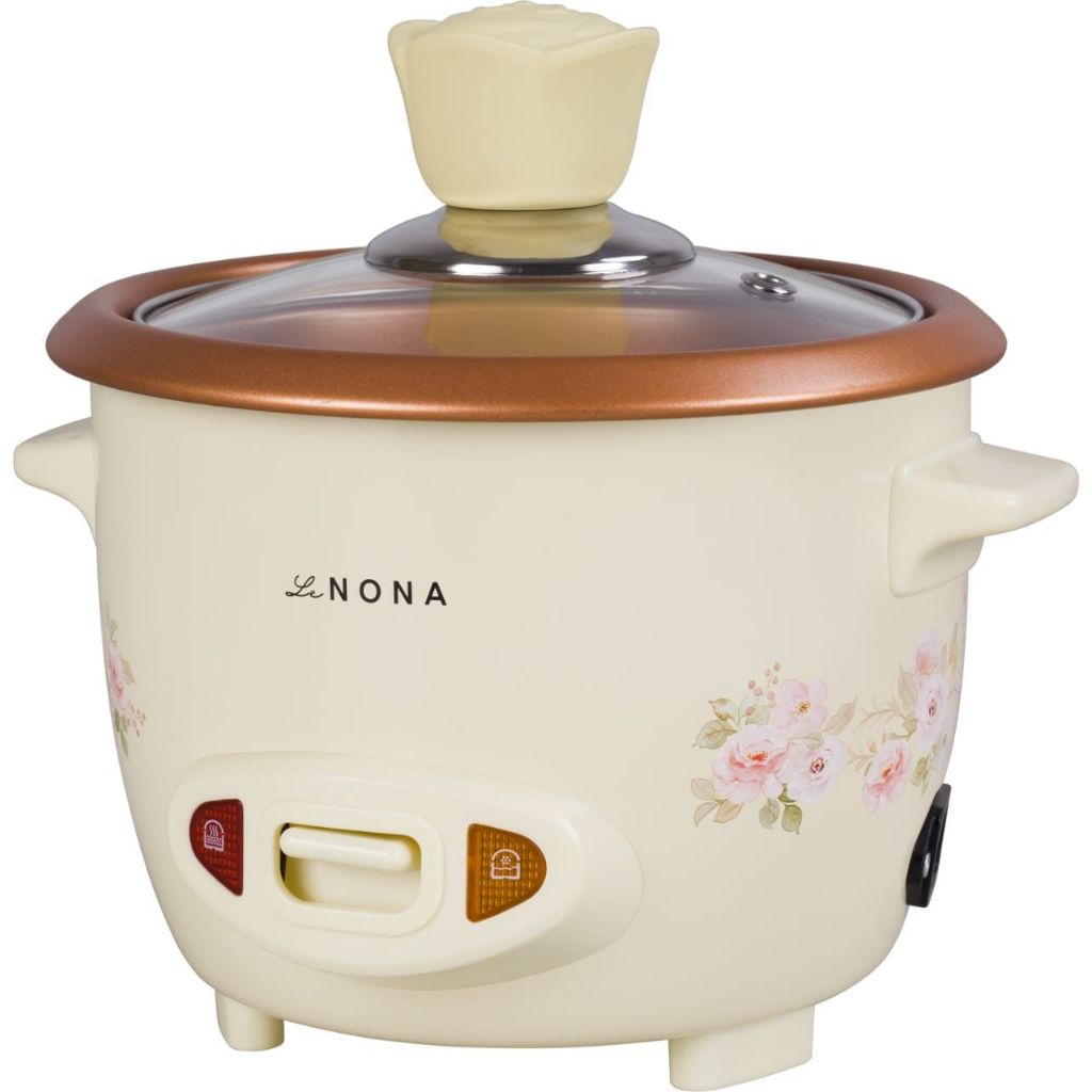 LE NONA Periuk Nasi Mini Rose Luxe 0.6L, Mini Rice Cooker untuk 3 ...
