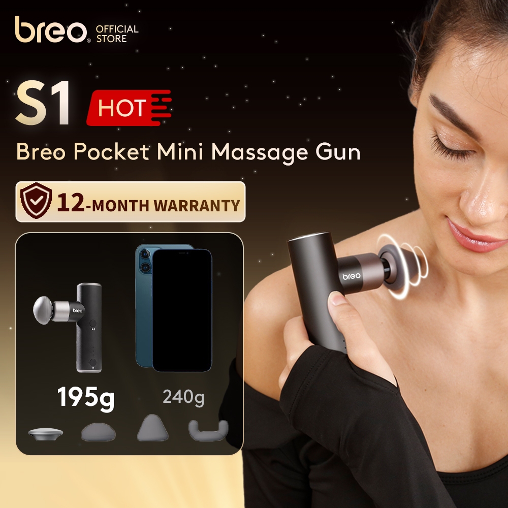 Breo Massage Gun S1 Mini Pocket Massage Machine Powerful Portable ...