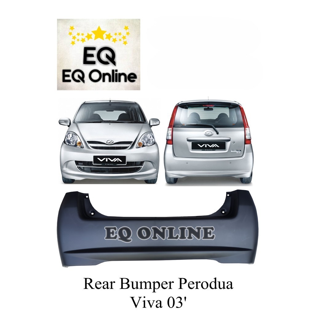 Perodua Viva 2007 REAR Bumper PP Plastic Malaysia (BUMPER BELAKANG ...